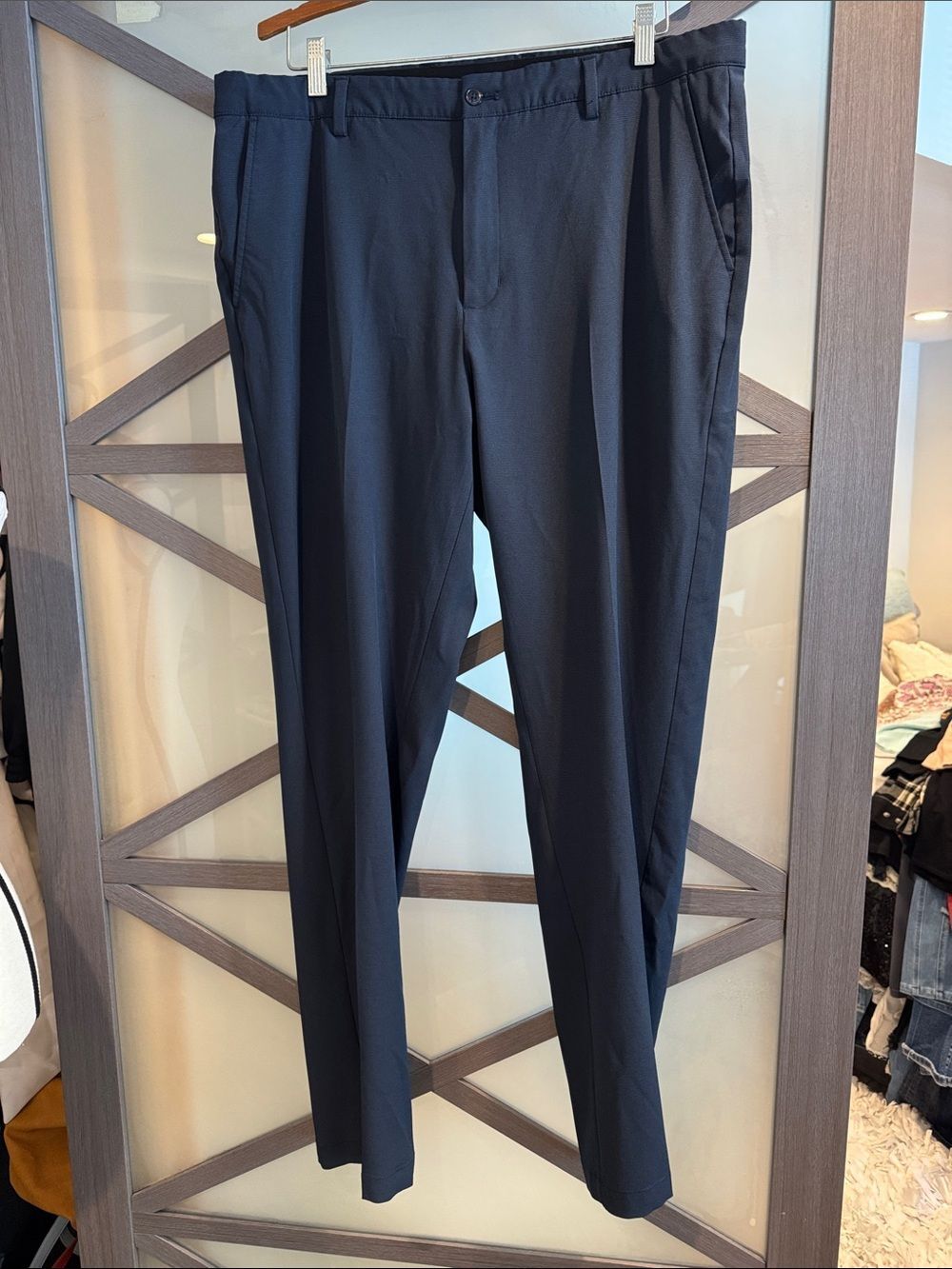 Greg Norman Men's Black Golf Pants - Classic Tailored Trousers